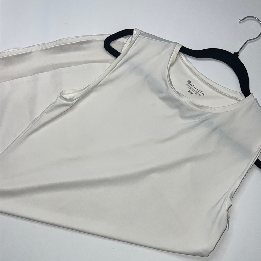 Women's Athleta Ivory Sleeveless Top XS - Picture 7 of 10